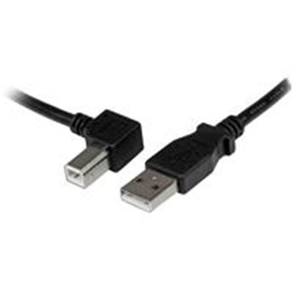 Dynamicfunction 1m USB2.0 A to Left Angle B Cable Male to Male, Black DY167682 - main